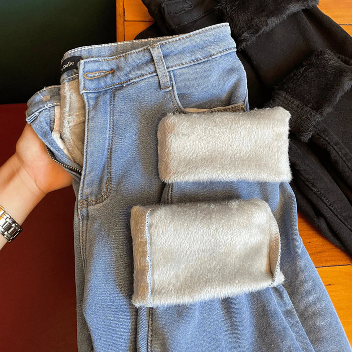 Calça Jeans Hannah Forrada e Aconchegante
