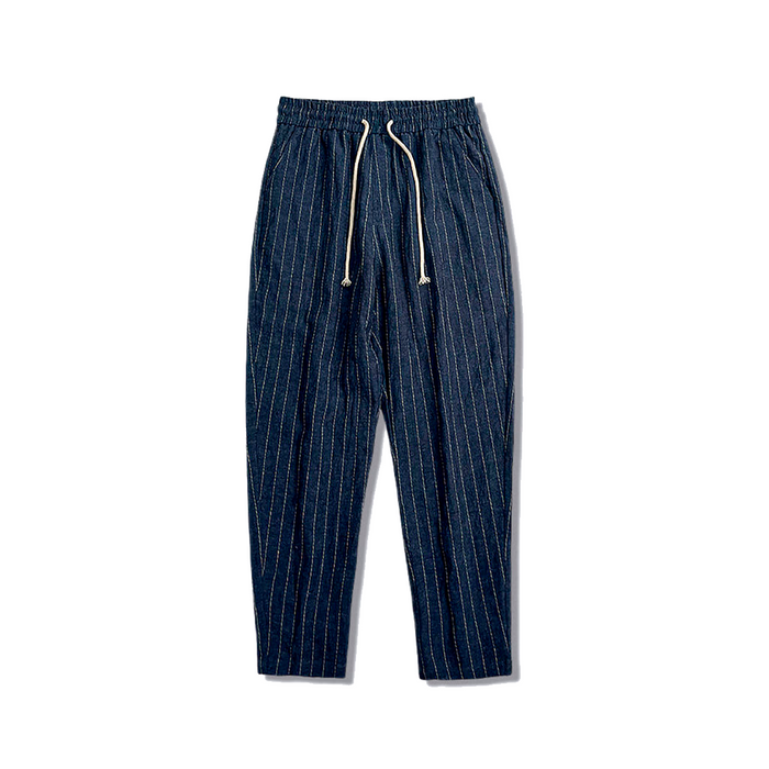 Calça de Linho Masculina Listrada Forllini