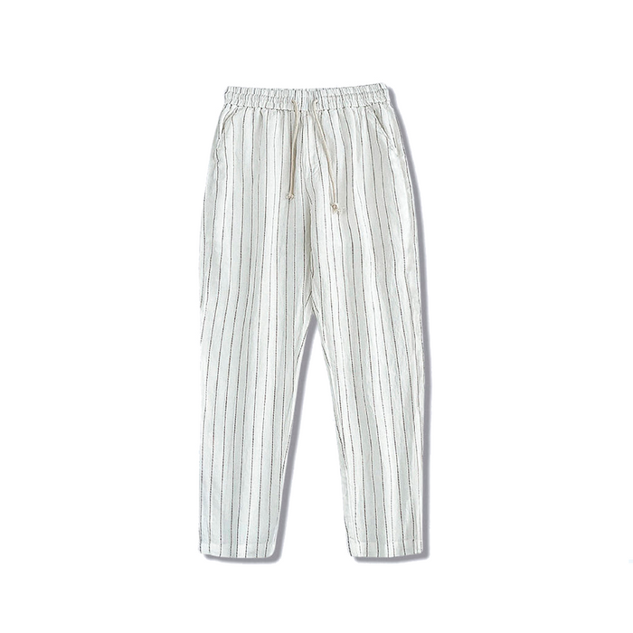 Calça de Linho Masculina Listrada Forllini