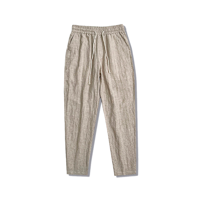 Calça de Linho Masculina Listrada Forllini