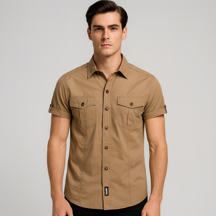 Camisa Manga Curta Forllini Khaki